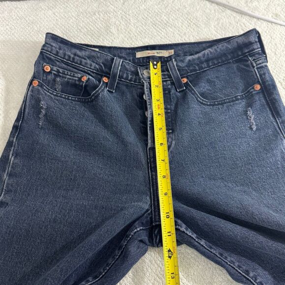 LEVI'S WEDGIE JEANS BLACK DARK WASH WOMENS SIZE 27 - Picture 10 of 11